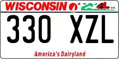 WI license plate 330XZL