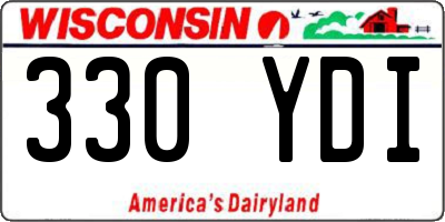 WI license plate 330YDI