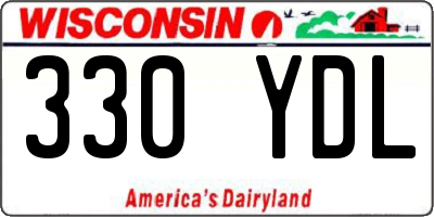 WI license plate 330YDL