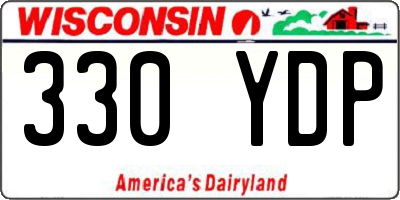 WI license plate 330YDP