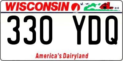 WI license plate 330YDQ
