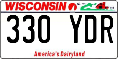 WI license plate 330YDR