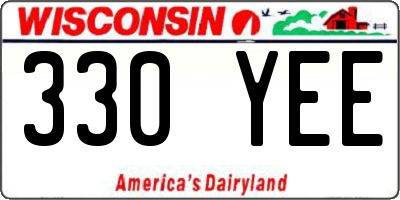 WI license plate 330YEE