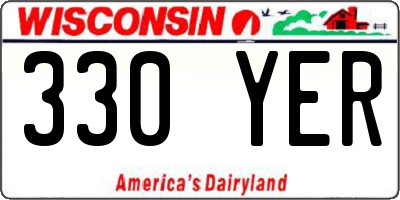 WI license plate 330YER