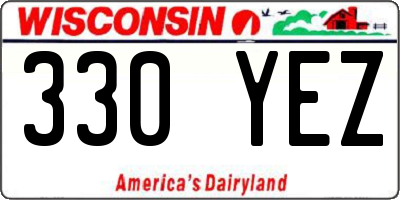 WI license plate 330YEZ