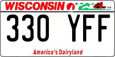 WI license plate 330YFF