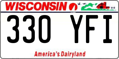 WI license plate 330YFI