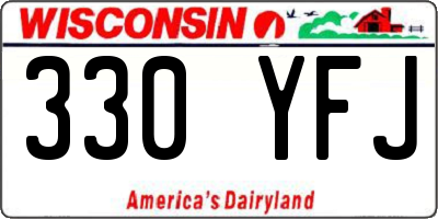 WI license plate 330YFJ