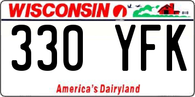 WI license plate 330YFK