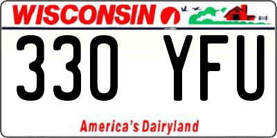 WI license plate 330YFU
