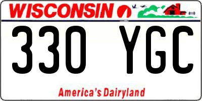 WI license plate 330YGC