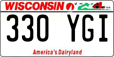 WI license plate 330YGI