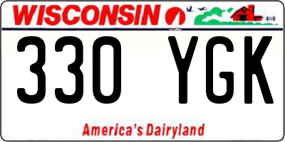 WI license plate 330YGK