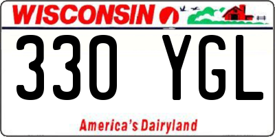 WI license plate 330YGL