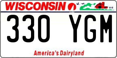 WI license plate 330YGM