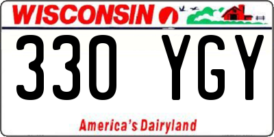 WI license plate 330YGY