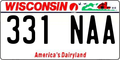 WI license plate 331NAA