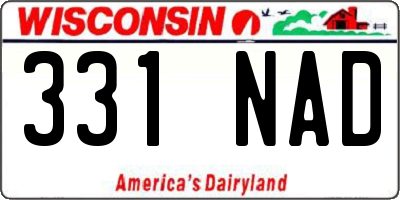 WI license plate 331NAD