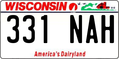 WI license plate 331NAH