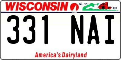 WI license plate 331NAI