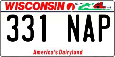 WI license plate 331NAP
