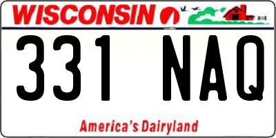 WI license plate 331NAQ