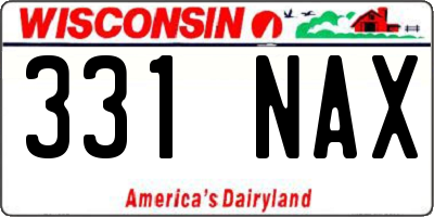 WI license plate 331NAX