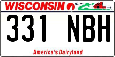 WI license plate 331NBH