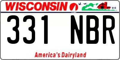 WI license plate 331NBR