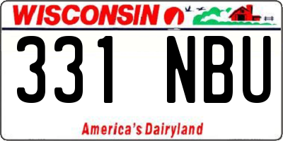 WI license plate 331NBU