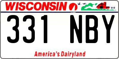WI license plate 331NBY