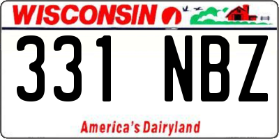 WI license plate 331NBZ