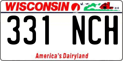 WI license plate 331NCH