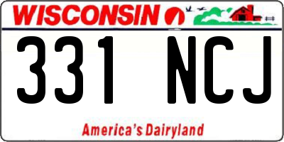 WI license plate 331NCJ