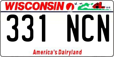 WI license plate 331NCN