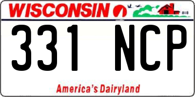 WI license plate 331NCP