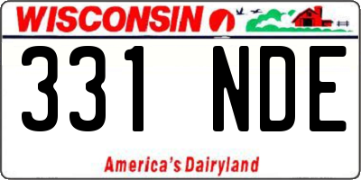 WI license plate 331NDE