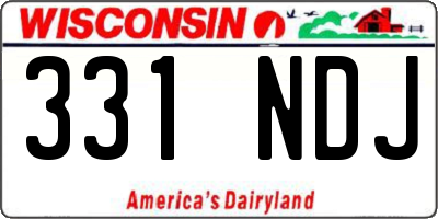 WI license plate 331NDJ