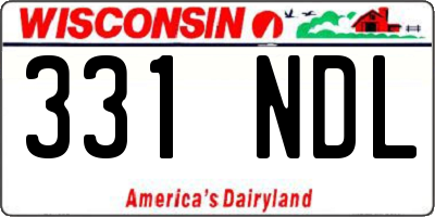 WI license plate 331NDL