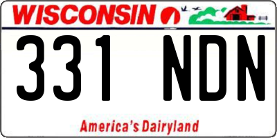 WI license plate 331NDN