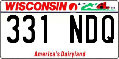 WI license plate 331NDQ
