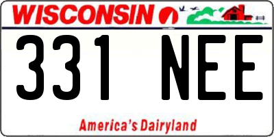 WI license plate 331NEE