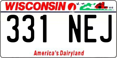 WI license plate 331NEJ