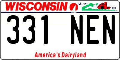 WI license plate 331NEN