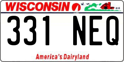 WI license plate 331NEQ