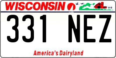 WI license plate 331NEZ