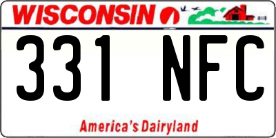 WI license plate 331NFC