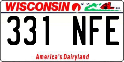 WI license plate 331NFE