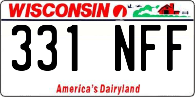 WI license plate 331NFF