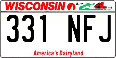 WI license plate 331NFJ